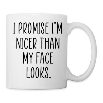 Ich verspreche ein lustiges Zitat - Tasse - Weiß - Rechts