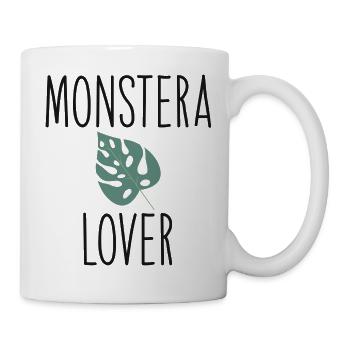 Monstera Liebhaber - Zimmerpflanze - Tasse - Weiß - Rechts