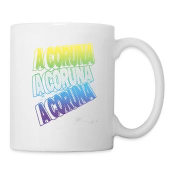 A Coruna Spain City Font Skyline Holiday - Mug blanc - blanc - Droite