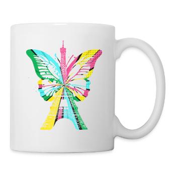 Paris France City Skyline Tour Eiffel Art - Mug blanc - blanc - Droite