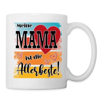 Beste Mama Best Mom Familie - Tasse - Weiß - Rechts