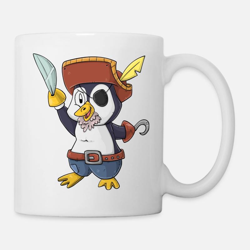 Pinguin Pirat - Tasse - Weiß