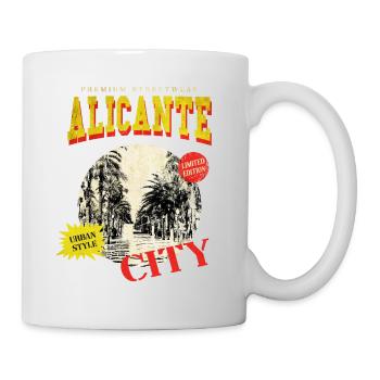 Alicante Espagne Ville Skyline Vintage Rétro - Mug blanc - blanc - Droite
