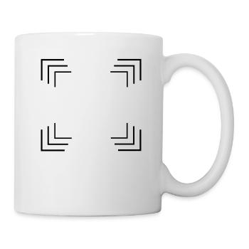 Corners frame in black - Mug - white - Right