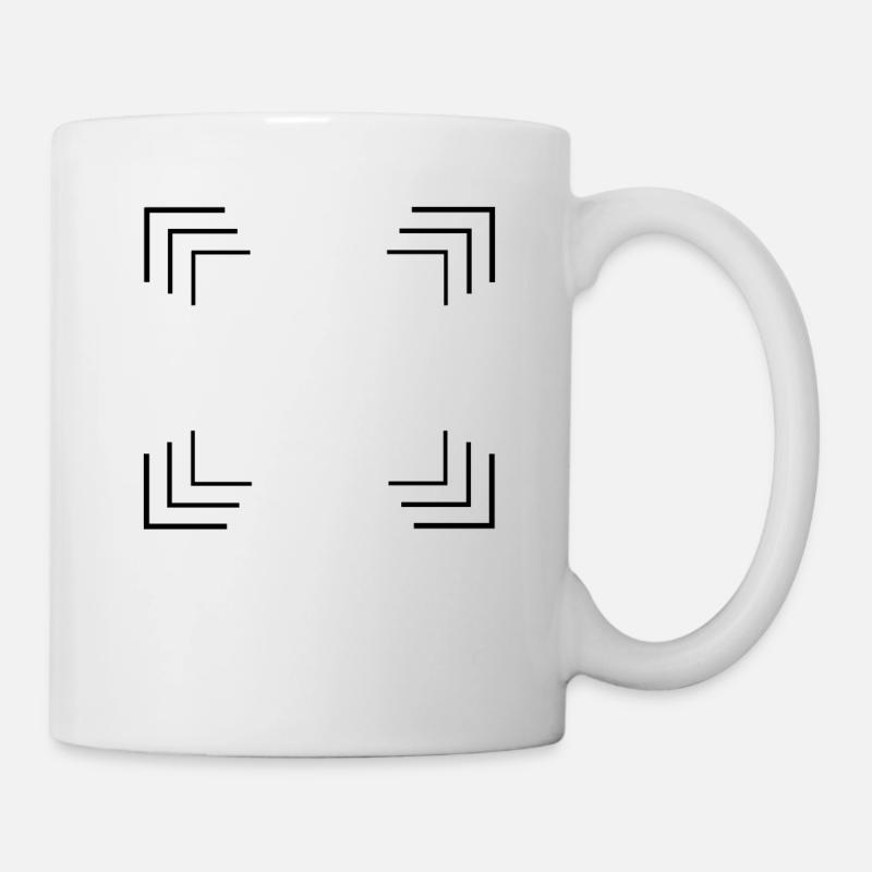 Corners frame in black - Mug - white