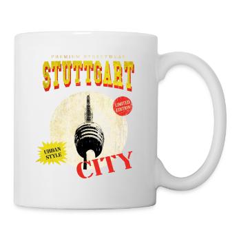 Stuttgart Germany City Skyline Vintage Retro - Mug - white - Right