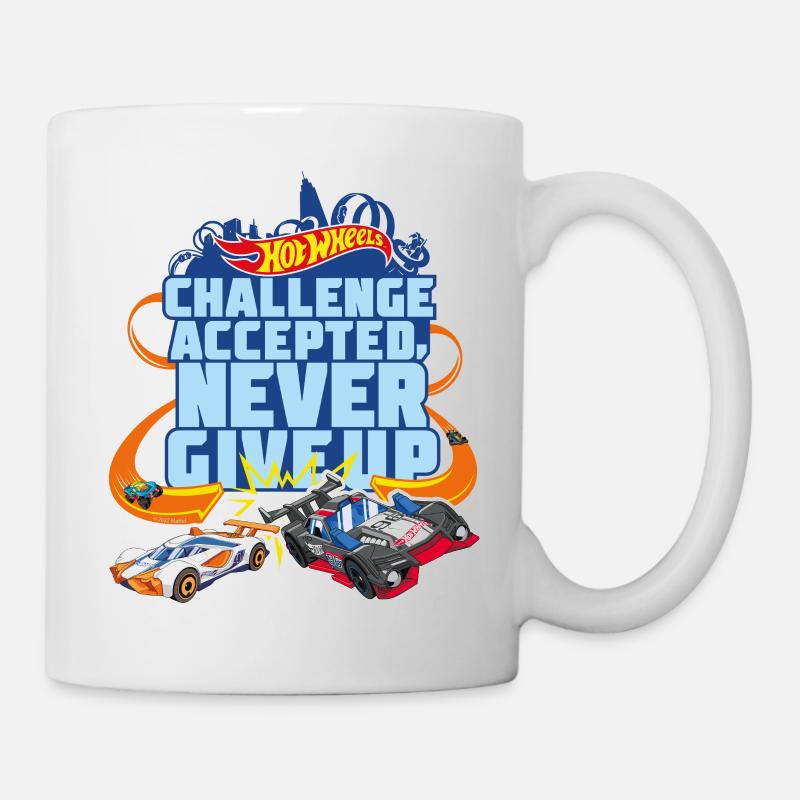 Hot Wheels Never Give Up - Tasse - Weiß