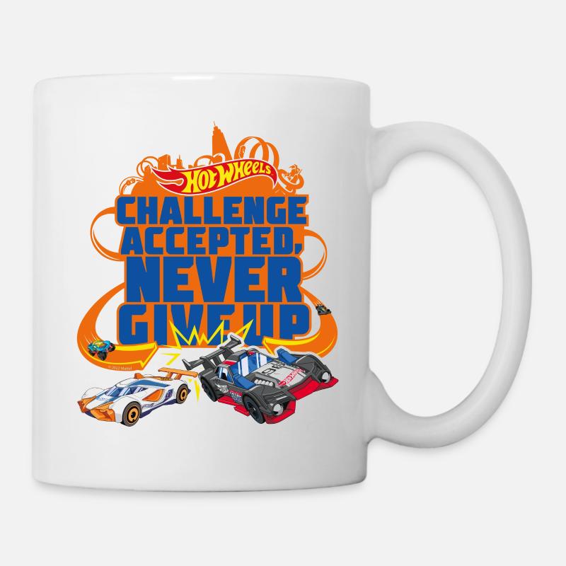 Hot Wheels Never Give Up - Tasse - Weiß