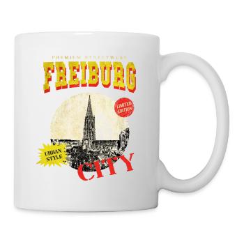 Freiburg Germany City Skyline Vintage Retro - Mug - white - Right