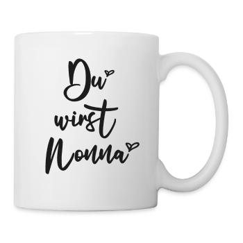 Du wirst Nonna Schweiz wirst Oma Schwangerschaft - Tasse - Weiß - Rechts