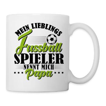 Fussball Spieler Papa - Tasse - Weiß - Rechts