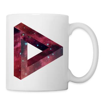 Illusion de triangle dans le style Galaxy - Mug blanc - blanc - Droite