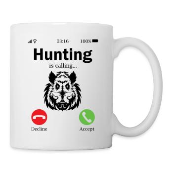 Les sangliers appellent je dois aller à la chasse - Mug blanc - blanc - Droite