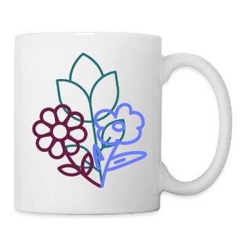 Flower Power - Tasse - Weiß - Rechts