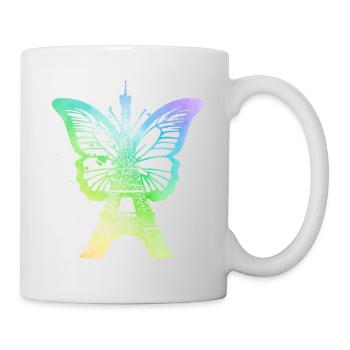 Paris France City Skyline Tour Eiffel Art - Mug blanc - blanc - Droite