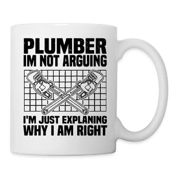 Plumber sayings | Craftsman Trainee Gift Ideas - Mug - white - Right