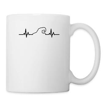 Schwarzer Hexenhut EKG Halloween Deko - Tasse - Weiß - Rechts