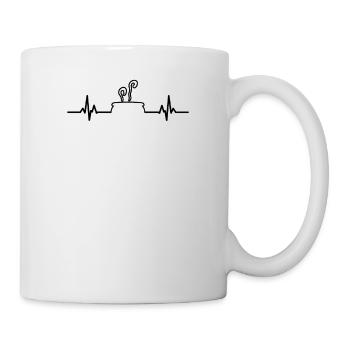 Schwarzer Hexenkessel EKG Halloween - Tasse - Weiß - Rechts
