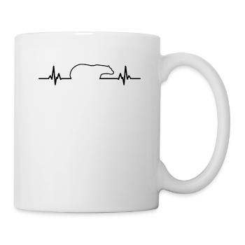 Black Polar Bear ECG Polar Bear - Mug - white - Right