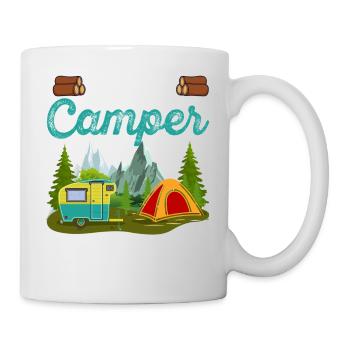 Camping Camping Tent Caravan glampin - Mug - white - Right