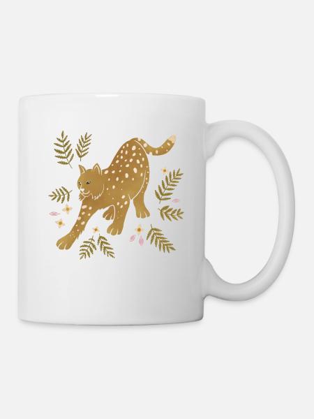 Wilde Tiere - Luchs - Tasse - Weiß