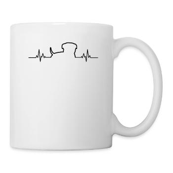 ECG Bulldog Dog Bulldog Holder - Mug - white - Right