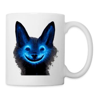 Blauer Hund im Ghost Look - Tasse - Weiß - Rechts