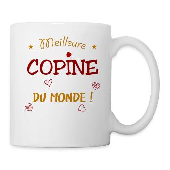 Meilleure copine du monde t shirt - Mug blanc - blanc - Droite