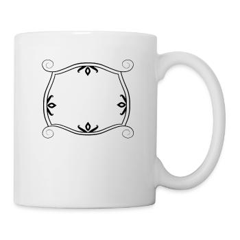 Schwazer Elegant frame with decoration - Mug - white - Right