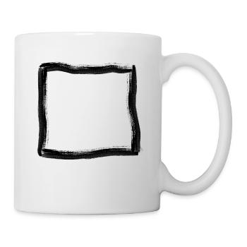Black Brush Stroke Frame Lines - Mug - white - Right