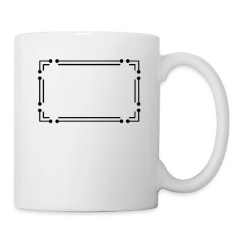 Rahmen Linie Strich Punke in schwarz - Tasse - Weiß - Rechts