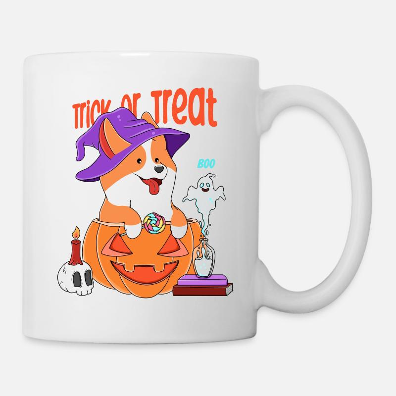 Corgi Halloween - Mug - white