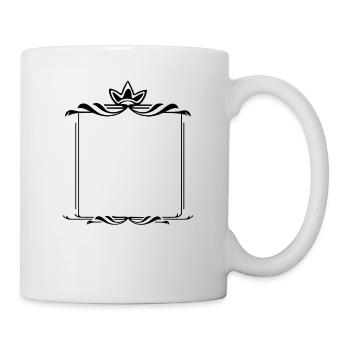 Frame with crown Square ornaments - Mug - white - Right