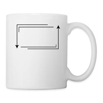 Cadre de flèche Décoration de forme rectangulaire - Mug blanc - blanc - Droite