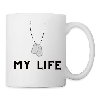Dog tag My Life - Tasse - Weiß - Rechts