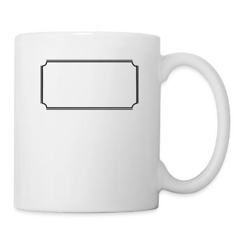 Cadre angulaire en texte de base noir - Mug blanc - blanc - Droite