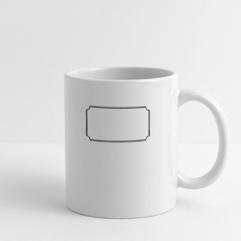 Angular frame in black basic text Mug