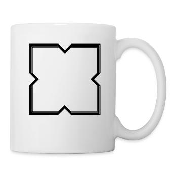 Abstrakte Form Rahmen Deko schwarz - Tasse - Weiß - Rechts