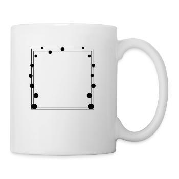 Gepunkteter Rahmen Quadratisch schwarz - Tasse - Weiß - Rechts