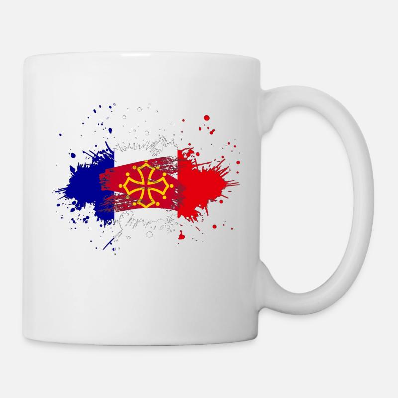 Splash Tricolore Midi Pyrenees - Mug blanc - blanc
