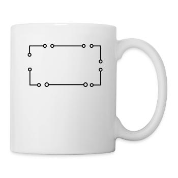Schlichter Rahmen in schwarz Rechteck - Tasse - Weiß - Rechts