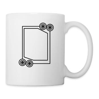Cool long frame in black decoration - Mug - white - Right