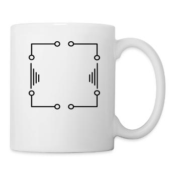 Futuristic Lines Stroke Frame Decoration - Mug - white - Right