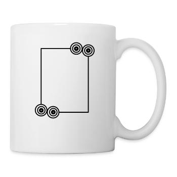 Cadre noir allongé Texte de base - Mug blanc - blanc - Droite