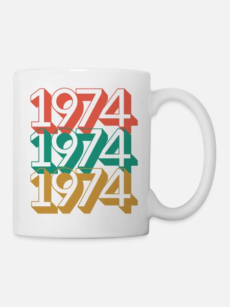 Anniversaire année 1974 / Vintage 1974 - Mug blanc - blanc