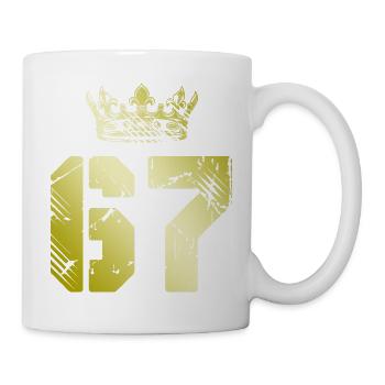 67 Zahl Krone - Tasse - Weiß - Rechts