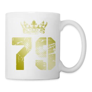 79 Zahl Krone - Tasse - Weiß - Rechts