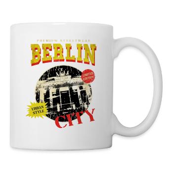 Berlin Germany City Skyline Vintage Retro - Mug - white - Right