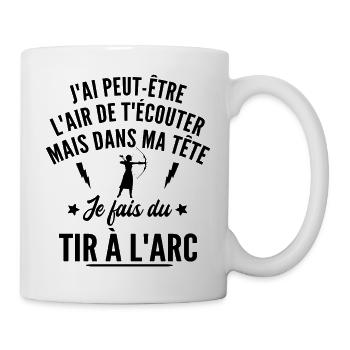 tir à l'arc / humour archer - Mug blanc - blanc - Droite