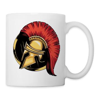 Spartan Sparta Warrior Fighter Soldier Casque - Mug blanc - blanc - Droite